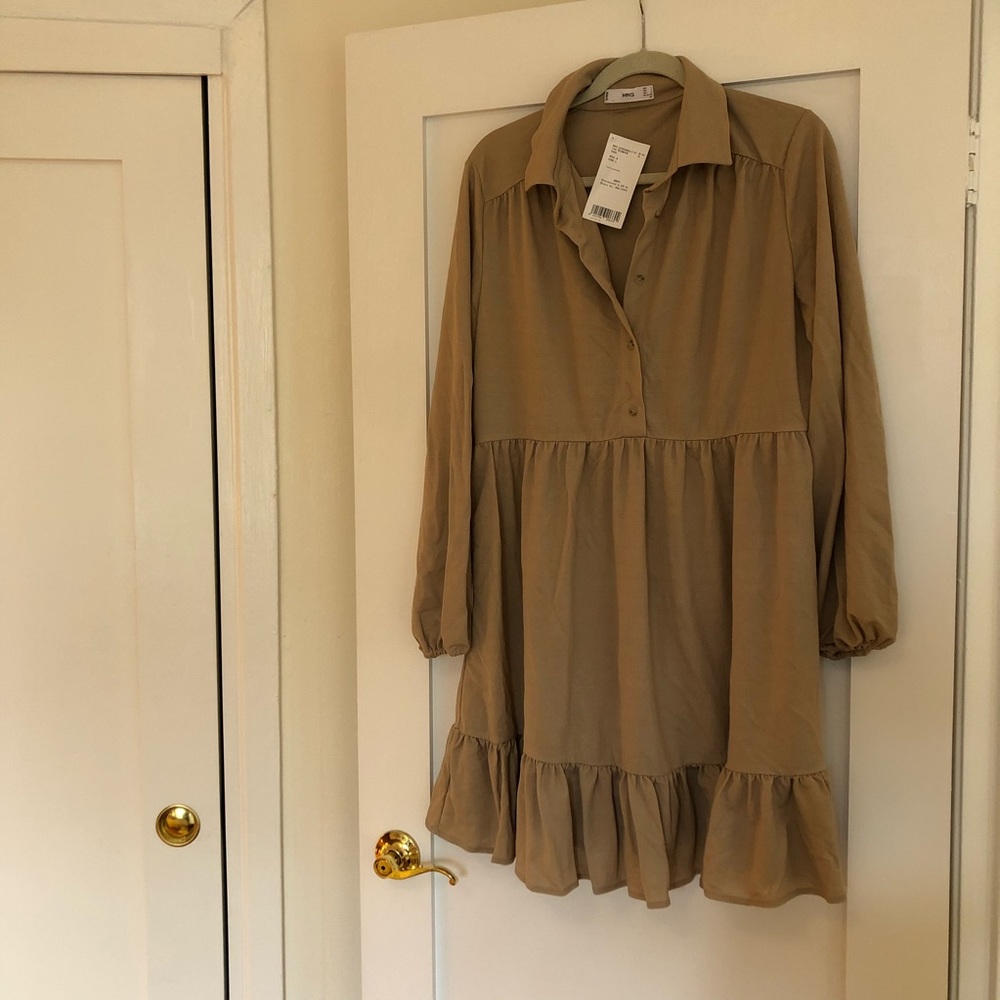 Mango Collared Shirt Dress (NWT)